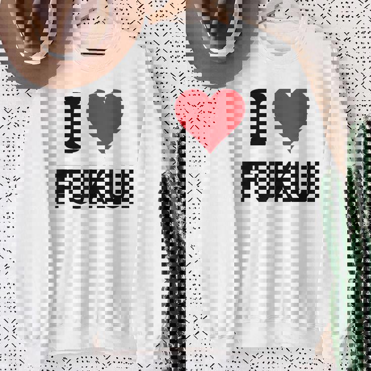 アイハート 福井 日本 愛 日本土産 スウェットシャツ 年配の女性への贈り物