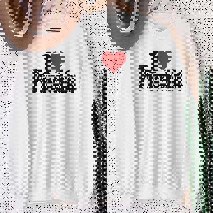 アイラブハートピロシキピロシキ スウェットシャツ 年配の女性への贈り物