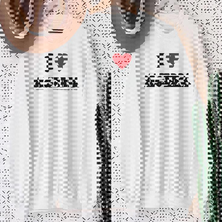 アイ・ハート・マス・ティーチャー-ファニー・アイ・ラヴ・アルゲブラ スウェットシャツ 年配の女性への贈り物