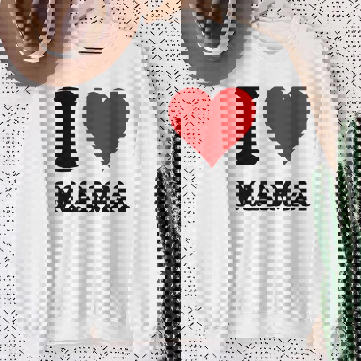 アイ・ラヴ・ママ スウェットシャツ 年配の女性への贈り物