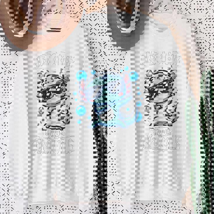 アホロートルを愛するjust A Boy スウェットシャツ 年配の女性への贈り物