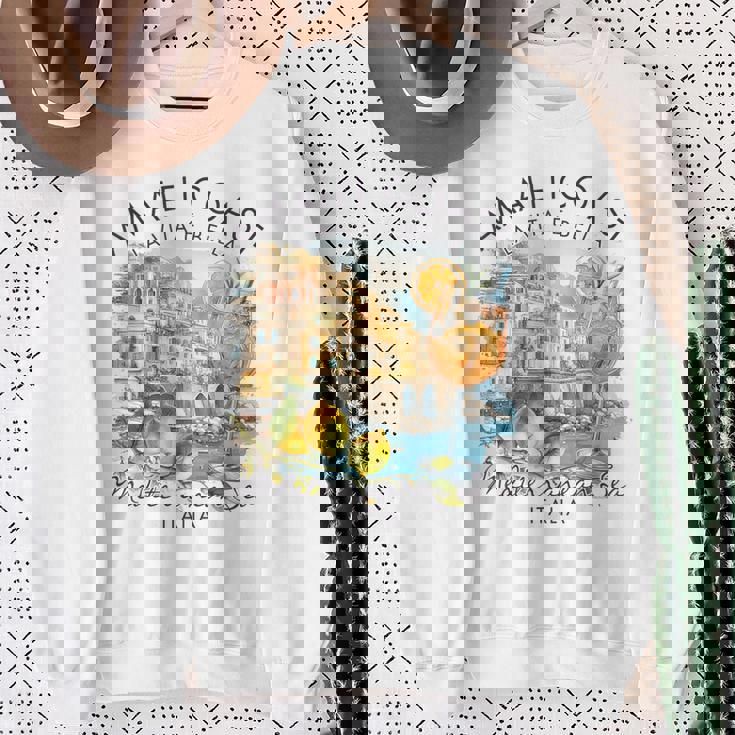 アマルフィ 海岸 イタリア 旅行 旅行 バケーション 地中海 スウェットシャツ 年配の女性への贈り物