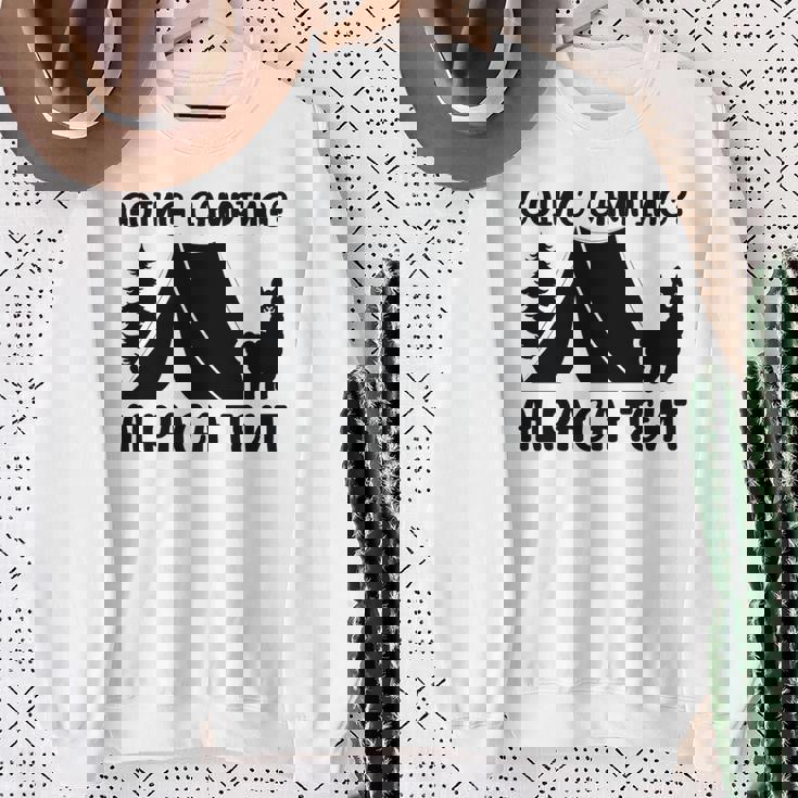 アルパカ キャンプ 恋人 テント キャンパー 行楽 キャンプ アルパカ 長袖tシャツ スウェットシャツ 年配の女性への贈り物