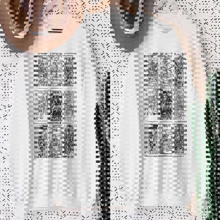 アルブレヒト・デューラー 名画 イラスト レトロ ヴィンテージ クラシック アート 長袖tシャツ スウェットシャツ 年配の女性への贈り物