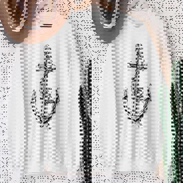 アンカー モチーフ アンカー 船 錨 海 錨 スウェットシャツ 年配の女性への贈り物