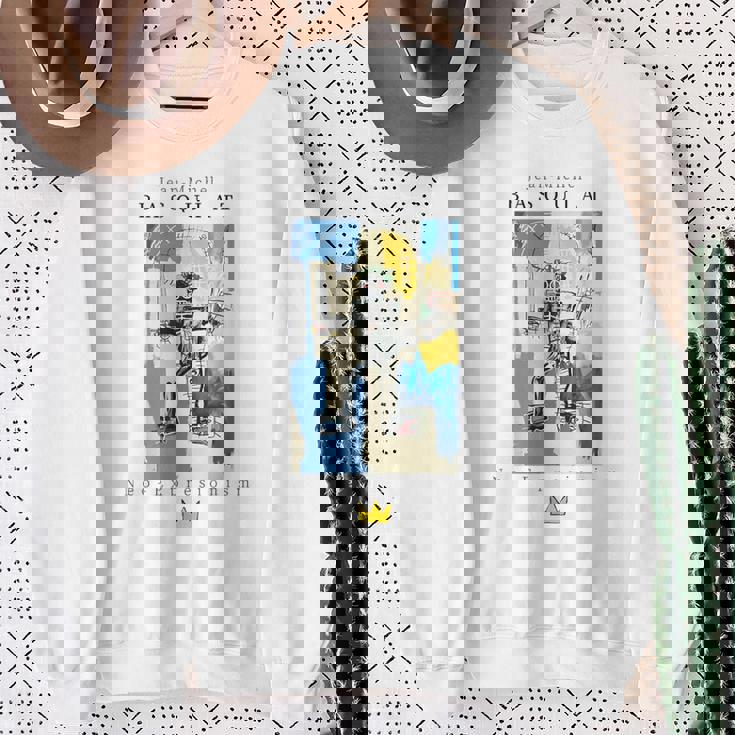 アーバン ストリートウェア グラフィック バスキア アート 抽象 スウェットシャツ 年配の女性への贈り物