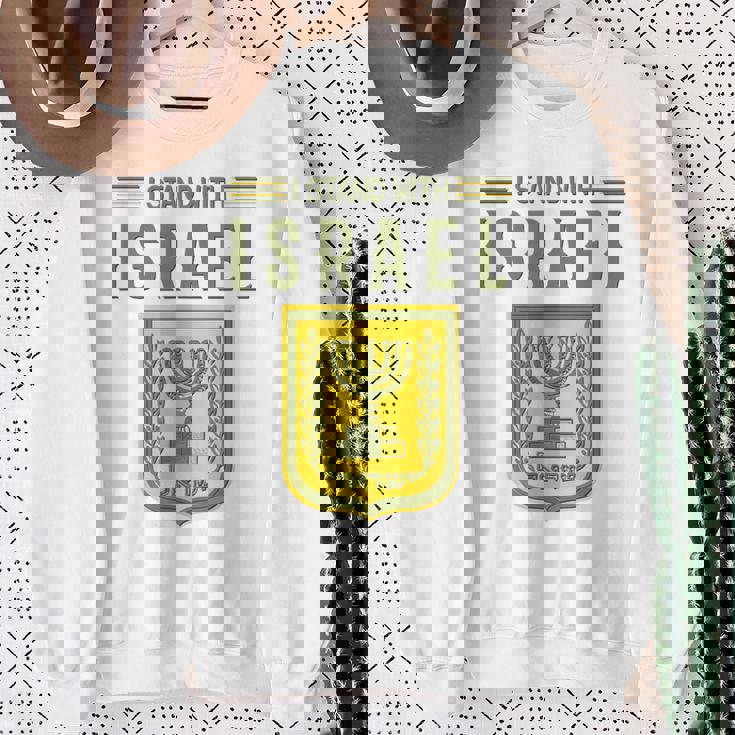 イスラエルシャツ サポート イスラエルスタンド イスラエル国旗付き スウェットシャツ 年配の女性への贈り物