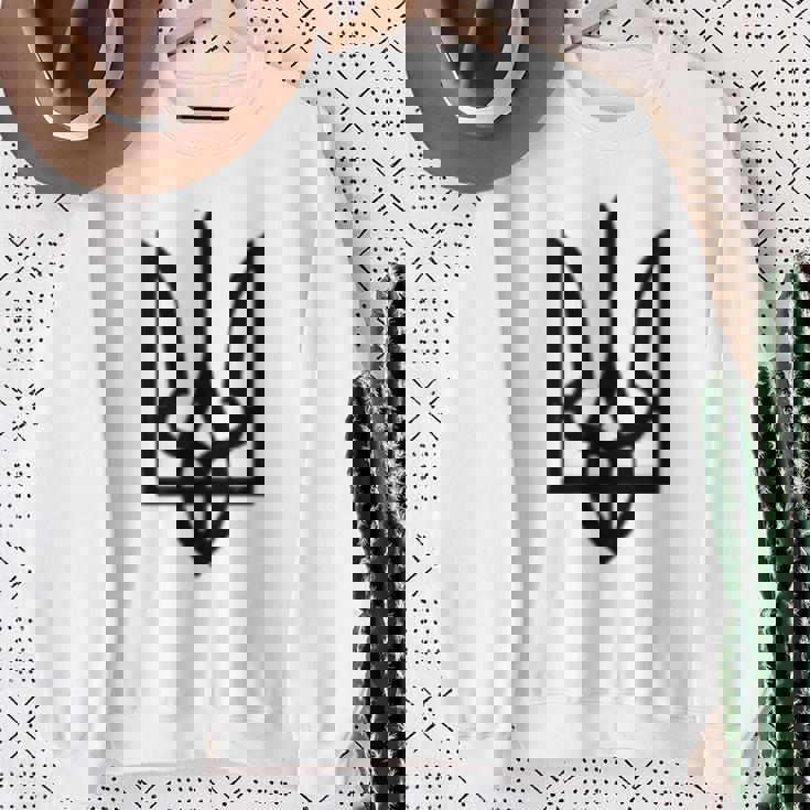 ウクライナトライデントシンボル ウクライナトライズブ 長袖tシャツ スウェットシャツ 年配の女性への贈り物