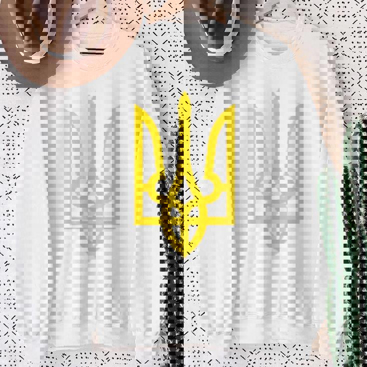 ウクライナ大統領ヴォロディミル・ゼレンスキー ウクライナエンブレム スウェットシャツ 年配の女性への贈り物