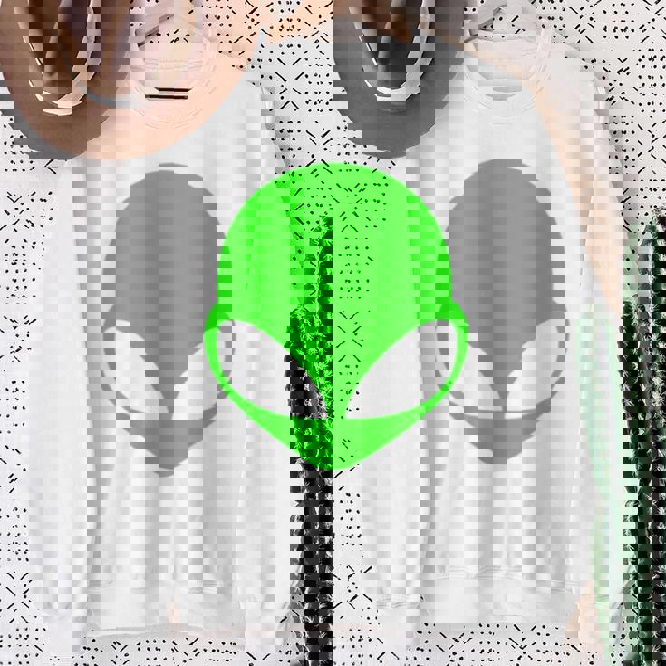 エイリアンヘッド グリーンフェイス ファニービリーブ Ufo ヒューマンコスチューム Edm 長袖tシャツ スウェットシャツ 年配の女性への贈り物