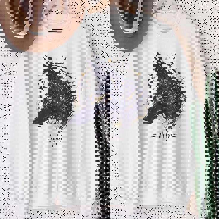 エジプト古代-面白いクールな神々 エジプトアヌビス スウェットシャツ 年配の女性への贈り物