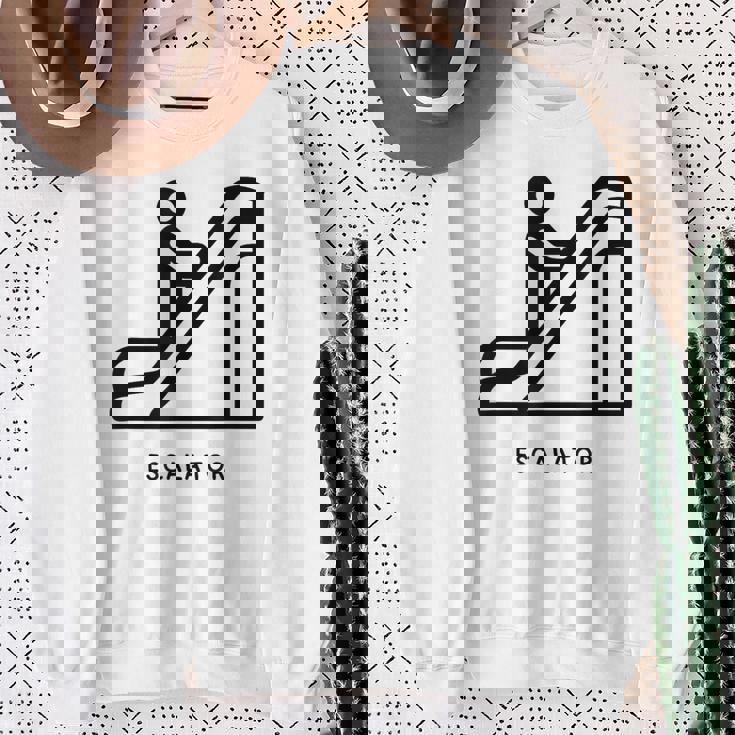 エスカレーター スウェットシャツ 年配の女性への贈り物