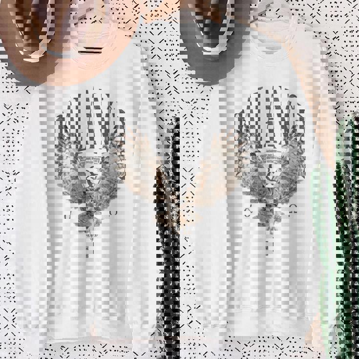 エレガントな夜フクロウ野生動物フクロウ鳥バックプリント フクロウ スウェットシャツ 年配の女性への贈り物