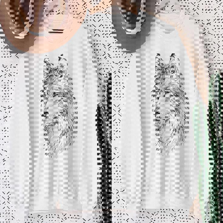 オオカミ イラスト デザイン 動物 シンボル ギフト スウェットシャツ 年配の女性への贈り物