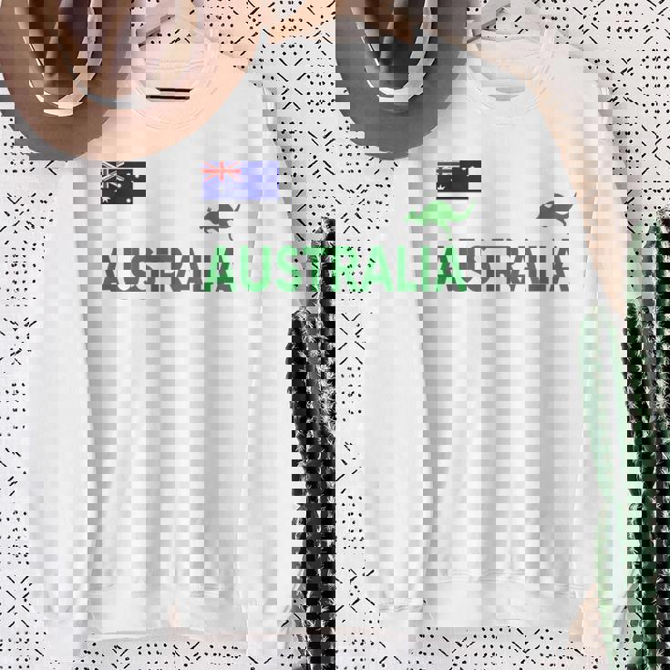 オーストラリア 国旗 カンガルー サッカー ラグビー フットボール 水泳 応援 スウェットシャツ 年配の女性への贈り物