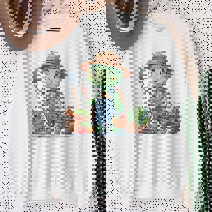 カメは農夫、かわいいデザイン。 スウェットシャツ 年配の女性への贈り物