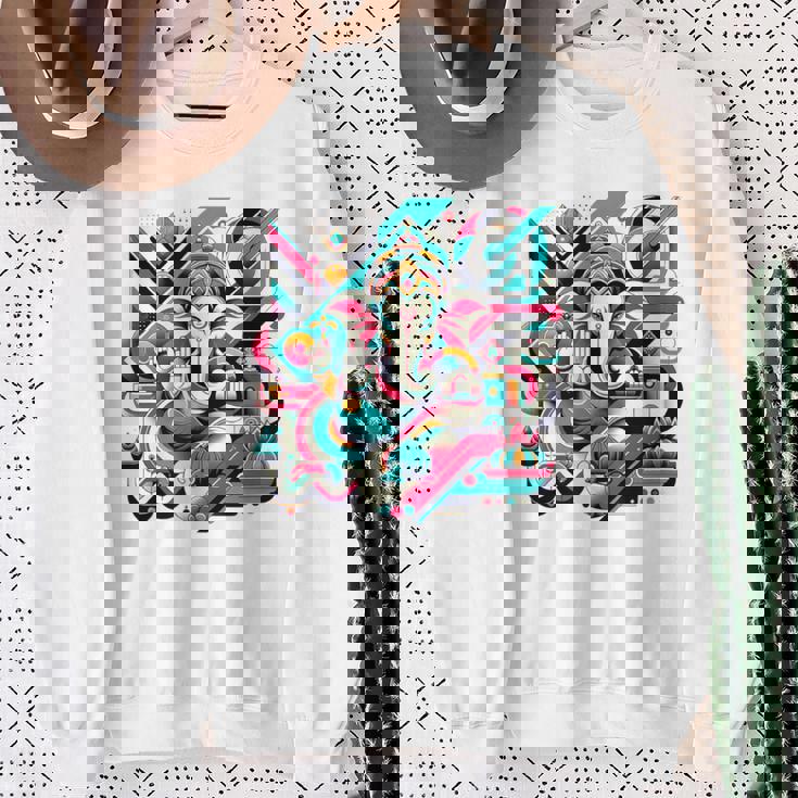 ガネーシャモダンポップ スウェットシャツ 年配の女性への贈り物