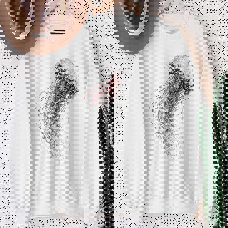 クラゲ 図面 グラフィック 動物 アート クラゲ スウェットシャツ 年配の女性への贈り物