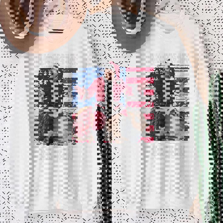 クリスマスを再び素晴らしいものにする トランプパジャマ 醜い 長袖tシャツ スウェットシャツ 年配の女性への贈り物