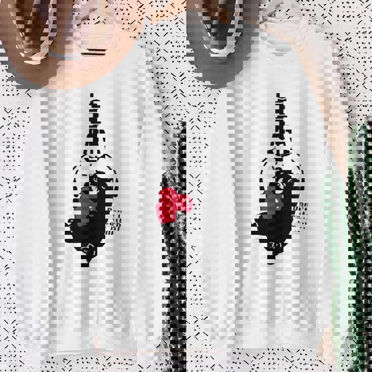 クレーンゲーム アーム Ufoキャッチャー 熊 ぬいぐるみ シルエット イラスト おもしろ Don't Catch Me スウェットシャツ 年配の女性への贈り物