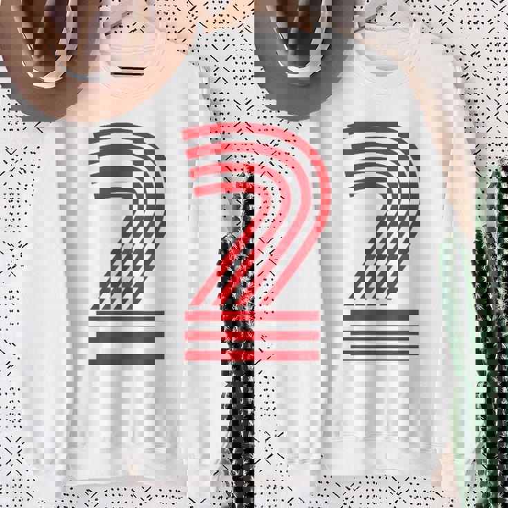 クールなレトロなレタリングジャージ、背番号2 Two Dos スウェットシャツ 年配の女性への贈り物