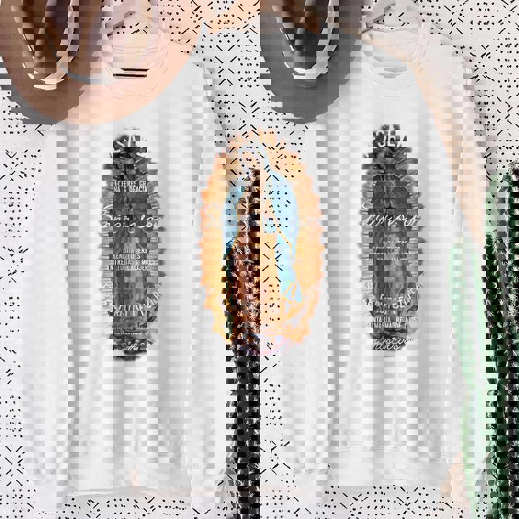 グアダルーペの聖母 カトリック アヴェ・マリア スペイン語 ヘイルマリア 長袖tシャツ スウェットシャツ 年配の女性への贈り物