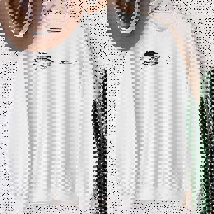 グラフィックフライフィッシングフックライン フィッシュマグロ スウェットシャツ 年配の女性への贈り物