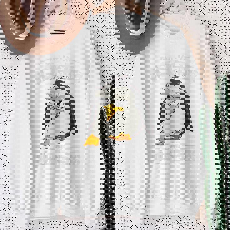 グーテン・モルゲン極薄アイスクリーム おもしろモーニンググループ ペンギン スウェットシャツ 年配の女性への贈り物