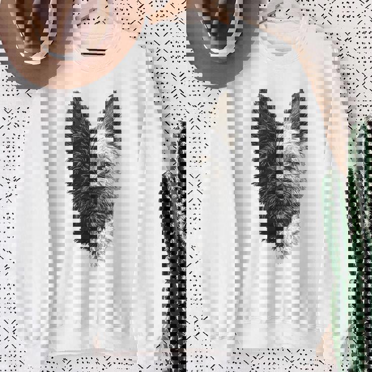 ケアンテリア 犬 モチーフ ペット 作品 ケアンテリア スウェットシャツ 年配の女性への贈り物