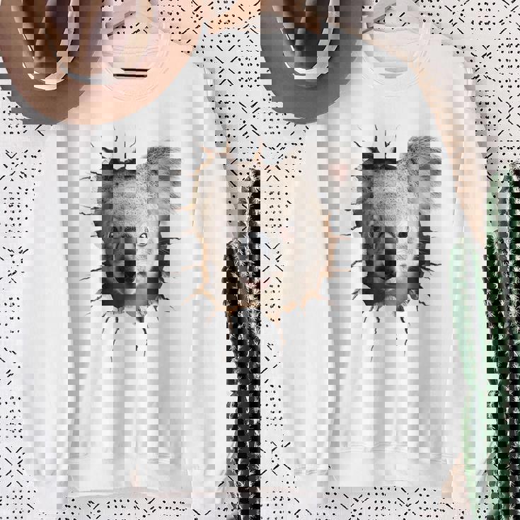 コアラ アニマル柄 動物園 ポートレート イラスト かわいい コアラ スウェットシャツ 年配の女性への贈り物