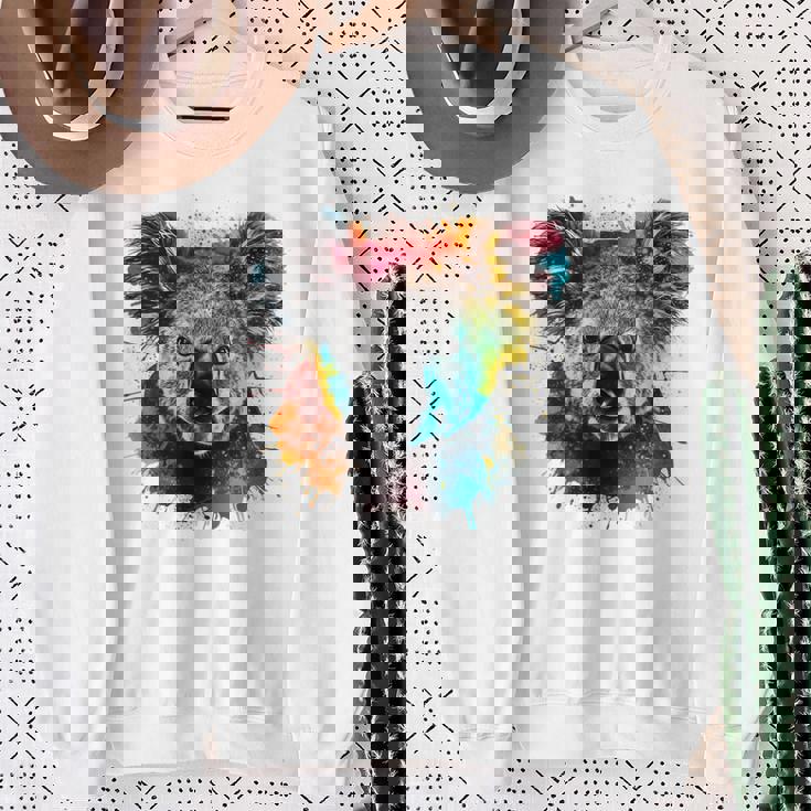 コアラ アートワーク カラフル アートアニマル コアラ スウェットシャツ 年配の女性への贈り物