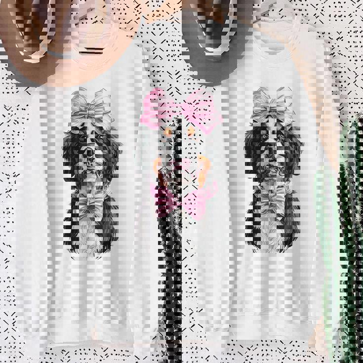 コケットボウ バーニーズマウンテンドッグ ママピンクリボンガール スウェットシャツ 年配の女性への贈り物