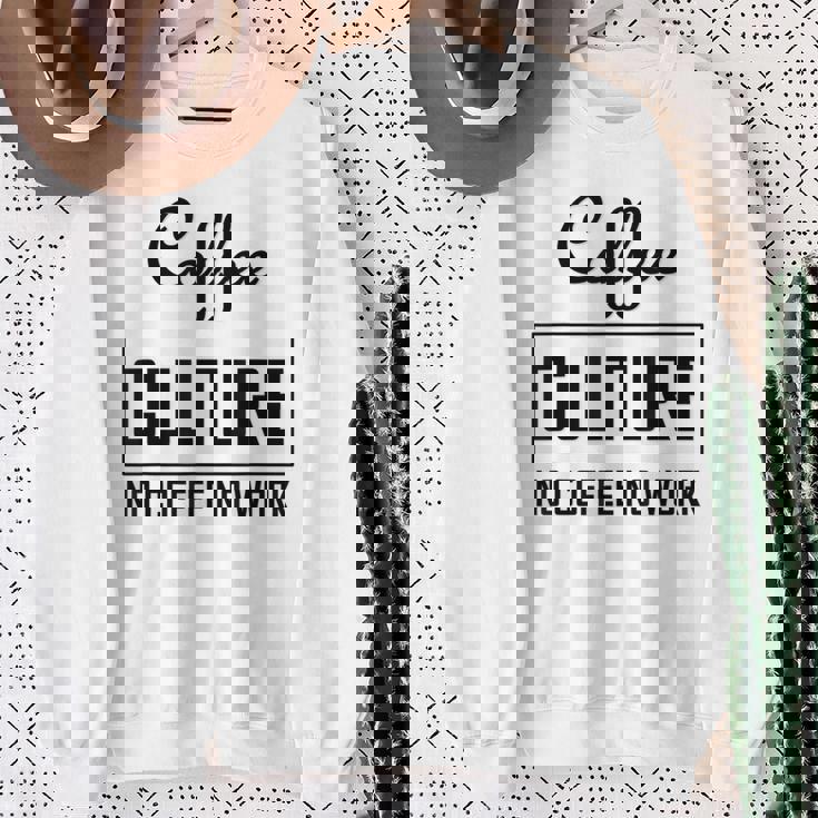 コーヒー文化 コーヒーなし 仕事なし スウェットシャツ 年配の女性への贈り物