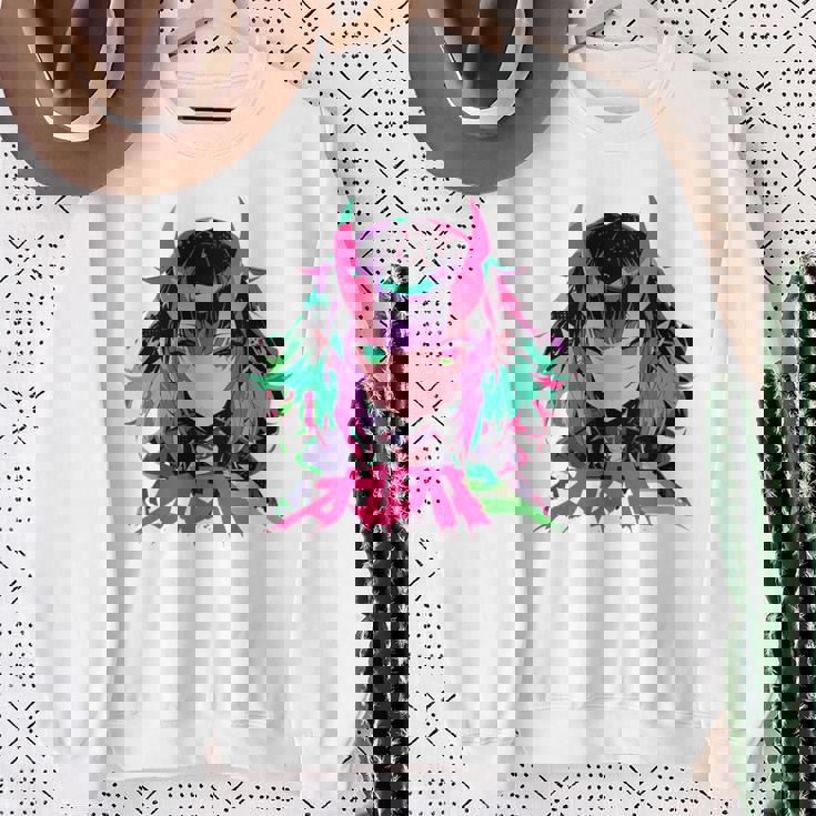 ゴシック アニメ 鬼 わいふ かわいい 日本 漫画 ヴェーパーウェア レトロ 長袖tシャツ スウェットシャツ 年配の女性への贈り物