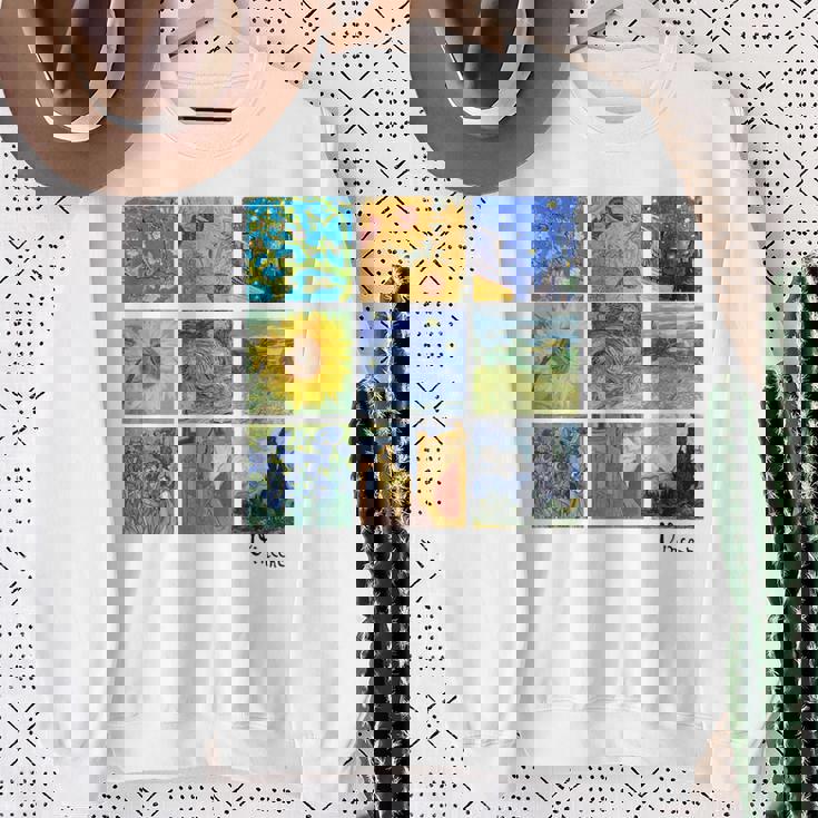 ゴッホの絵画、ひまわり、星月夜 スウェットシャツ 年配の女性への贈り物