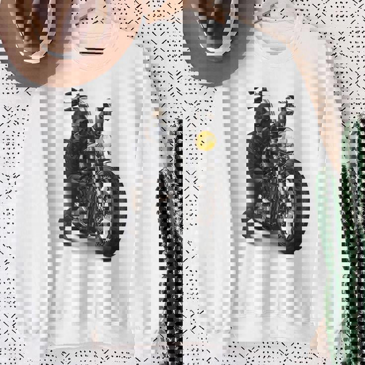 ゴリラ バイク バイカー スウェットシャツ 年配の女性への贈り物