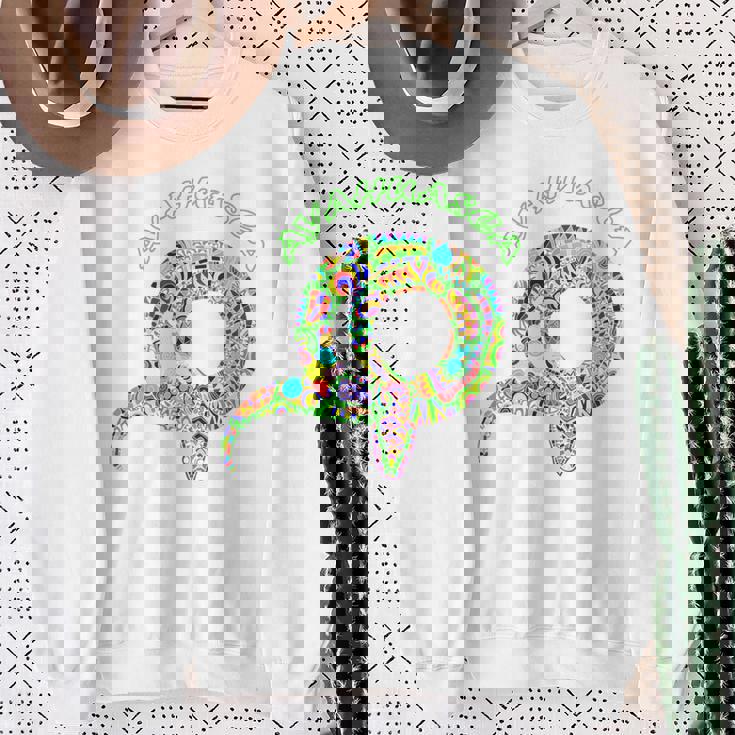 サイケデリック Dmt アヤワスカの蛇 スピリチュアルな神聖幾何学。 長袖tシャツ スウェットシャツ 年配の女性への贈り物