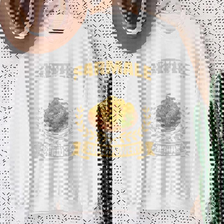 サルマレ好き セルビアン I Makearmale Disappearルーマニア料理 長袖tシャツ スウェットシャツ 年配の女性への贈り物