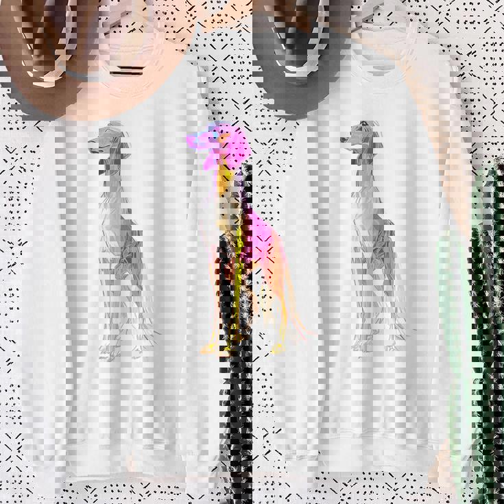 サルーキ 犬 モチーフ ペット 作品 サルーキ スウェットシャツ 年配の女性への贈り物