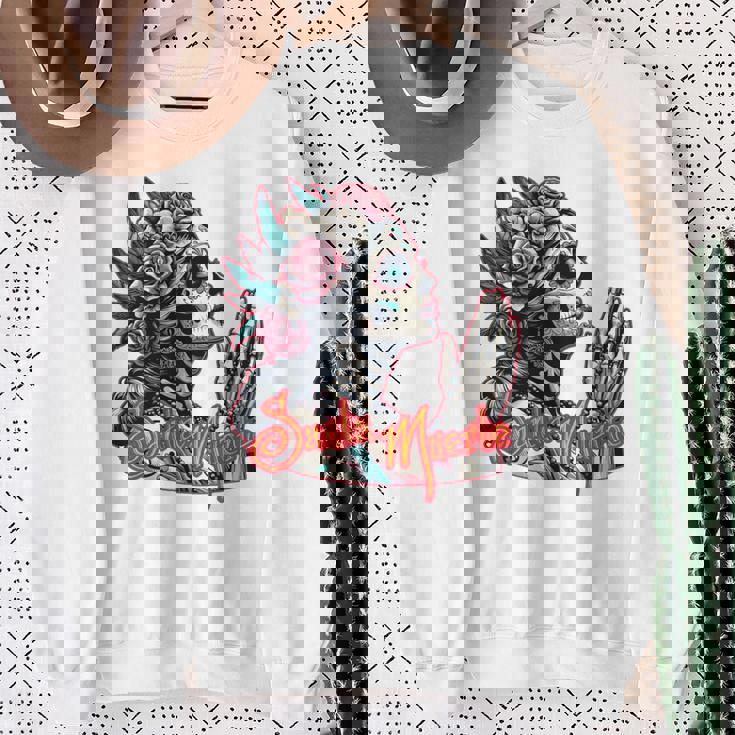 サンタ・ムエルテ カトリーナ カラベラ 長袖tシャツ スウェットシャツ 年配の女性への贈り物