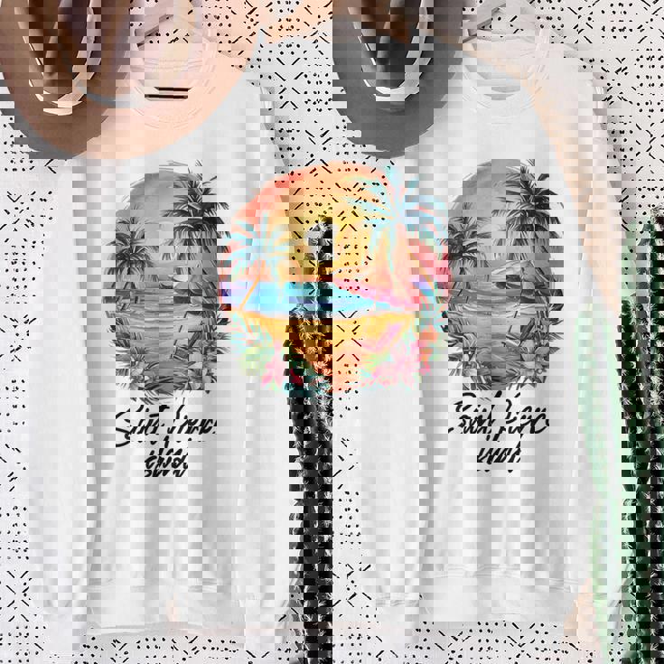 サンピエール島旅行、フランス観光夏休み スウェットシャツ 年配の女性への贈り物