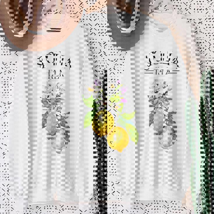 シチリア イタリア土産 イタリア レモン スウェットシャツ 年配の女性への贈り物