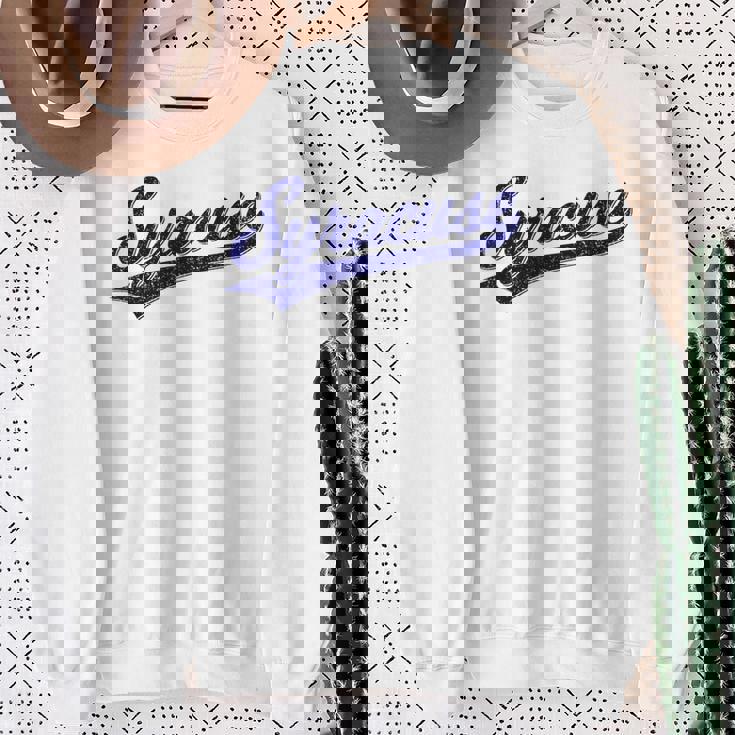 シラキュース ニューヨーク バーシティ スクリプト クラシック スポーツ ジャージスタイル スウェットシャツ 年配の女性への贈り物