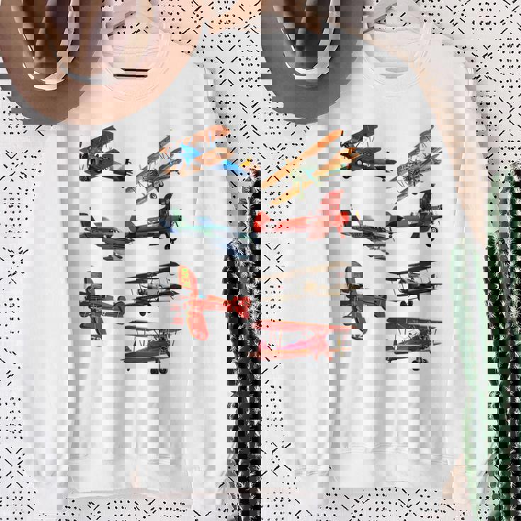 シングルエンジンプロペラ飛行機 スウェットシャツ 年配の女性への贈り物