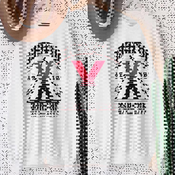 ジェネレーションxはホースウォーターで育ちました 1965 1980 スウェットシャツ 年配の女性への贈り物