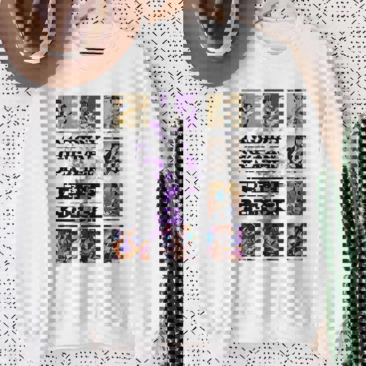 ジェフベック_005_Back Printed スウェットシャツ 年配の女性への贈り物