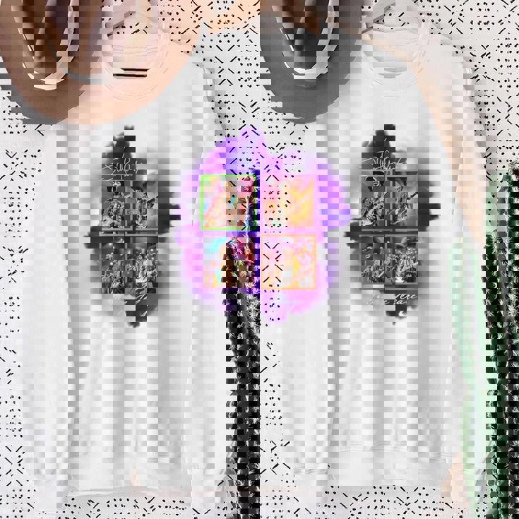 ジミヘンドリックス_004_Back Printed スウェットシャツ 年配の女性への贈り物