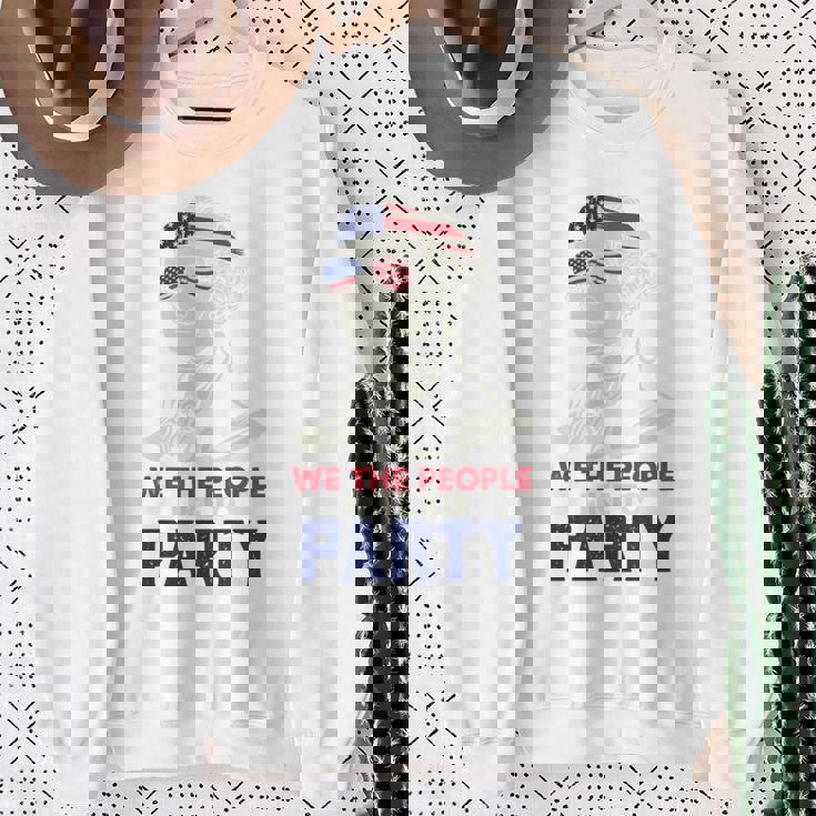 ジョージ・ワシントン ファンスターズ ストリップ アメリカ国旗 7月4日 ペイトリオット 長袖tシャツ スウェットシャツ 年配の女性への贈り物