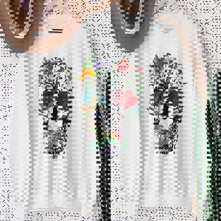 スカルフラワー チューリップ シュガースカルツリー フローラル スカルローズ スウェットシャツ 年配の女性への贈り物