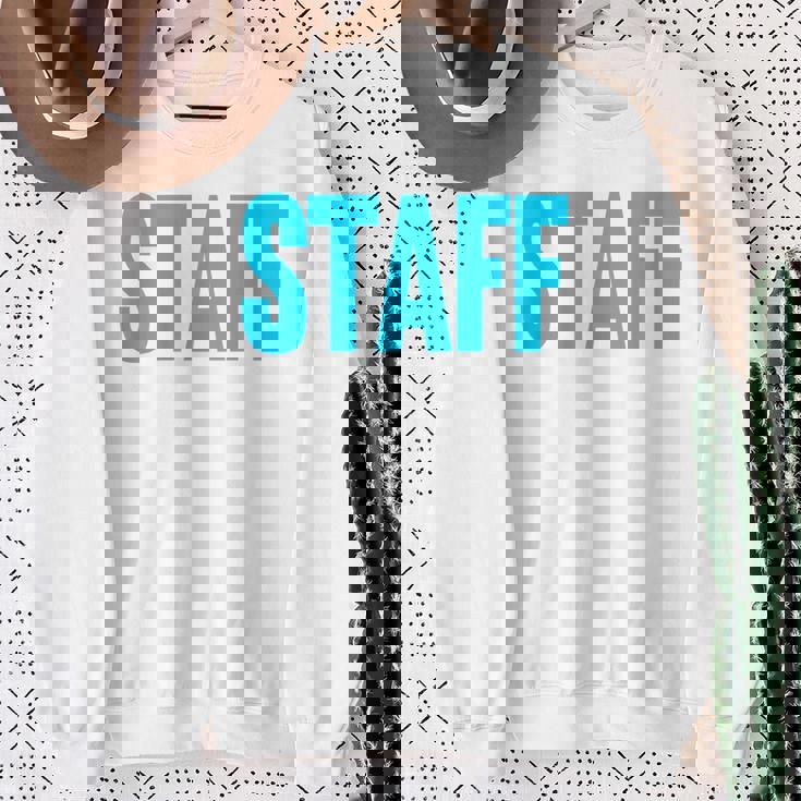 スタッフ イベント 衣装 クルー 音楽祭 バックプリント ワーカー スウェットシャツ 年配の女性への贈り物